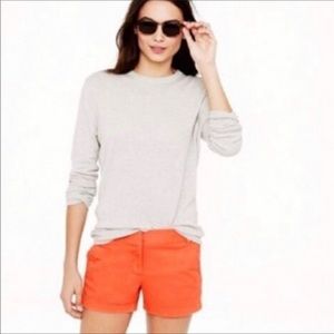 J. Crew Orange Khaki Chino Shorts 3” 61456 Cotton Mid-Rise Womens 4